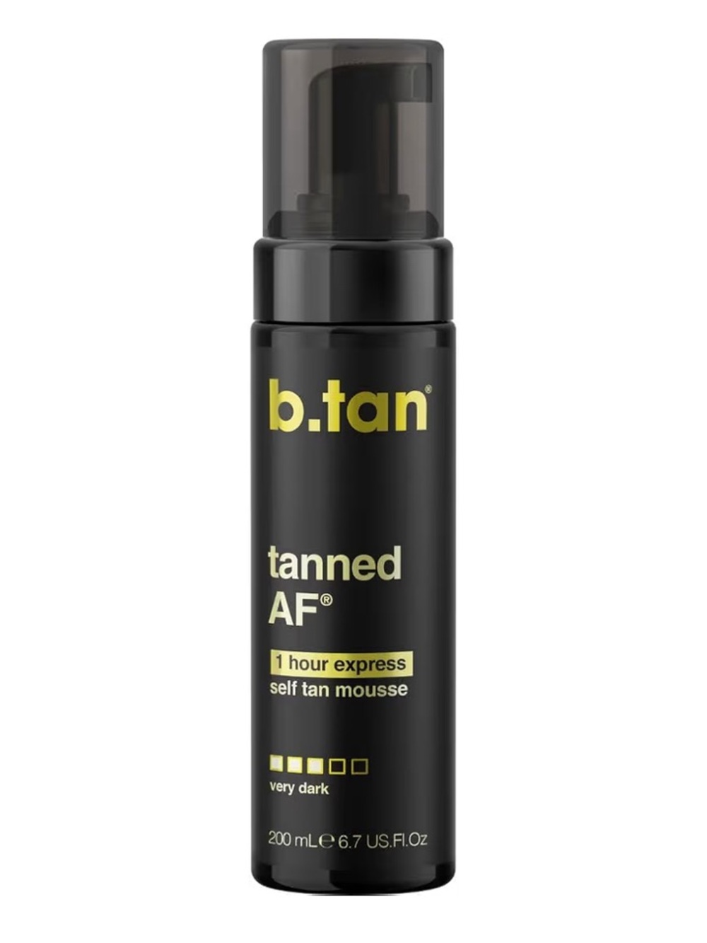 b.tan Tanned AF Self Tanning Mousse - Black Bottle